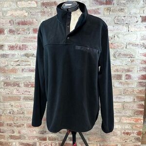 HEAT black fleece pullover large